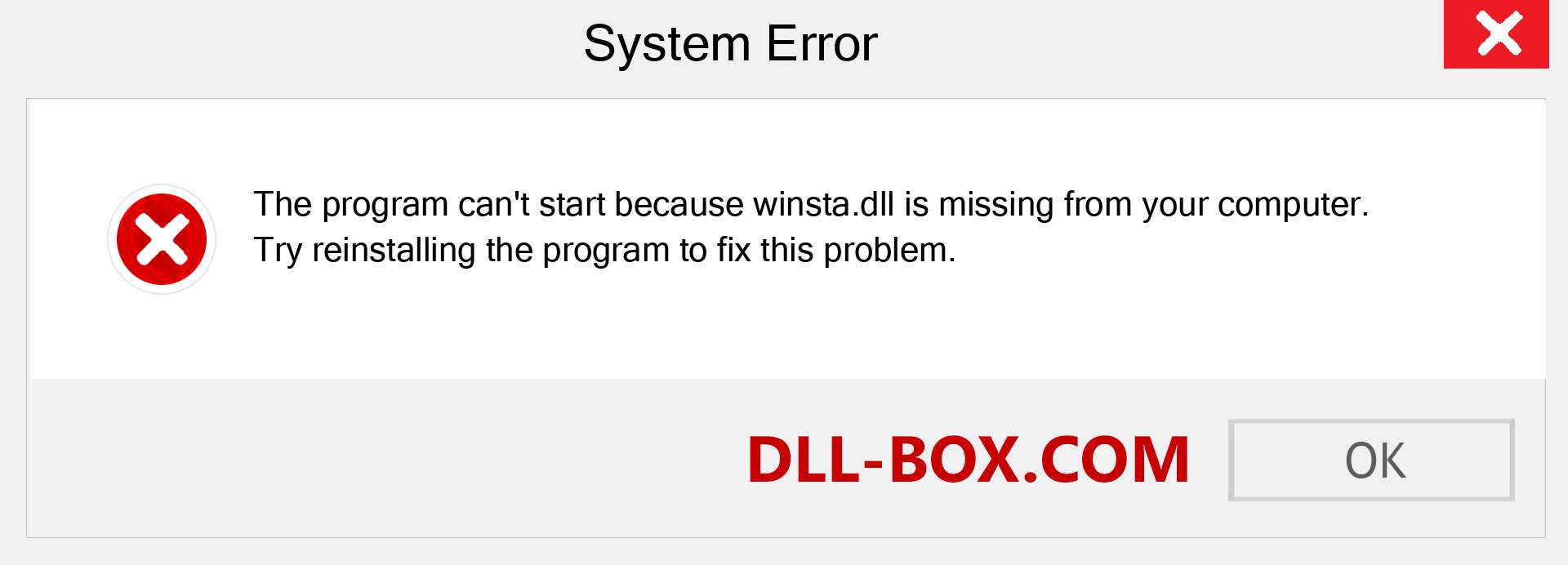  winsta.dll file is missing?. Download for Windows 7, 8, 10 - Fix  winsta dll Missing Error on Windows, photos, images